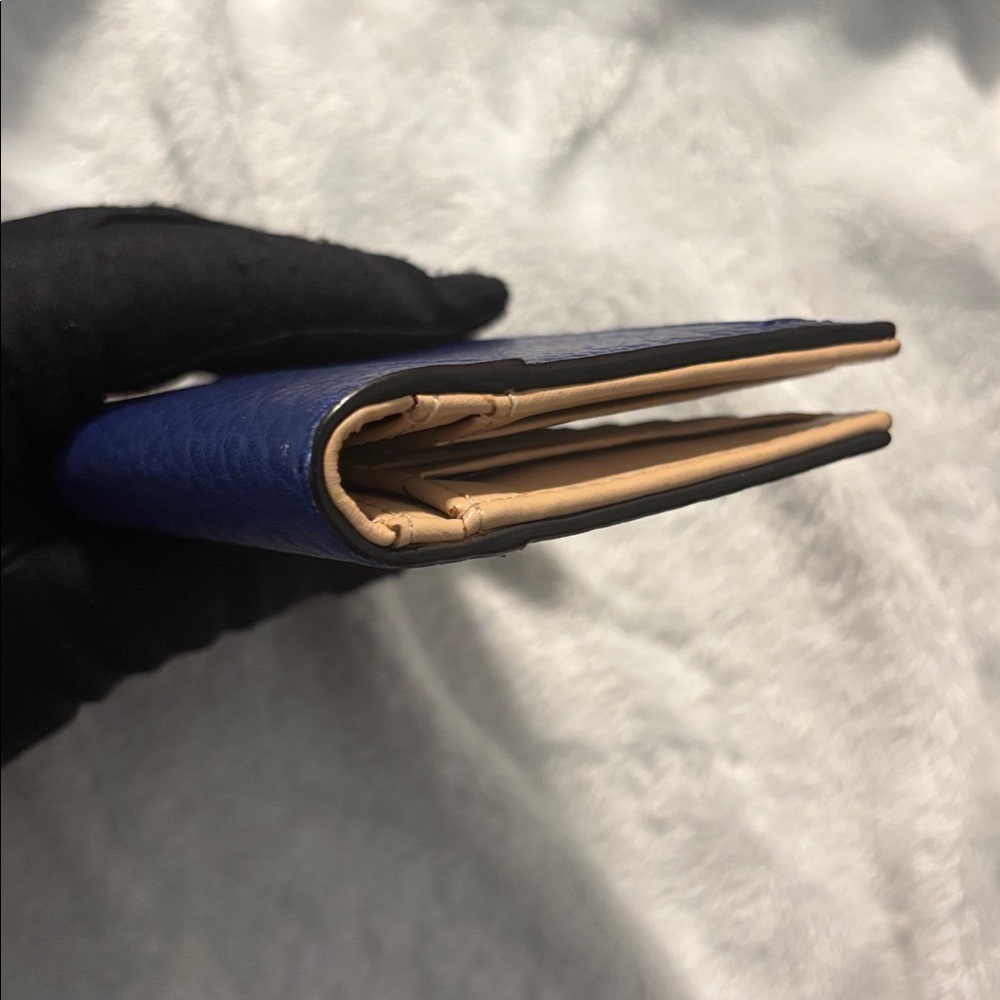 Kate Spade Royal Blue Pebbled Leather Slim Wallet Organizer - Picture 5 of 6